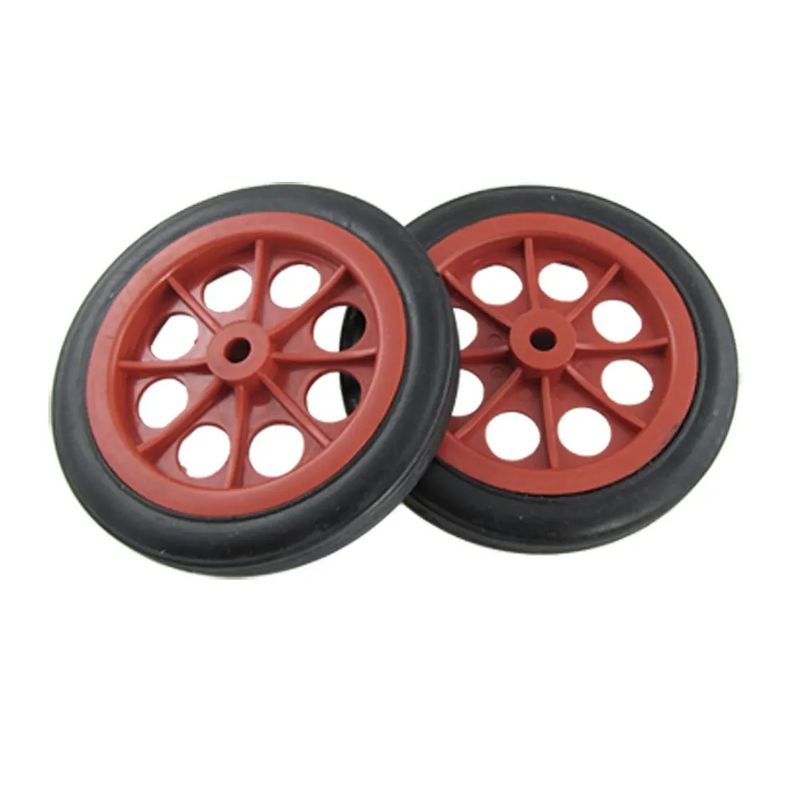 

M46K-2 Pcs Replaceable Shopping Basket Cart 4.4" Wheels Red Black