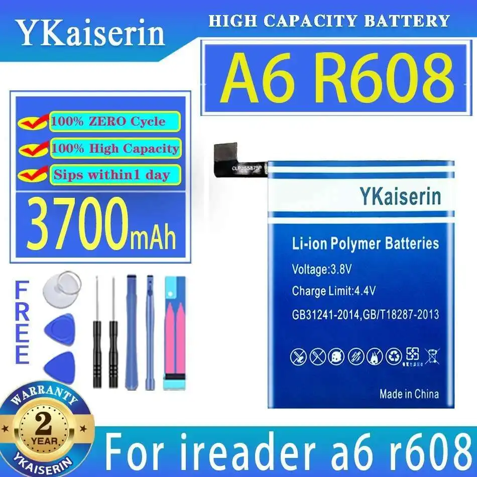 

Reliable Power For Ireader A6 R608 E - Book Reader Battery High Capacity 3700Mah