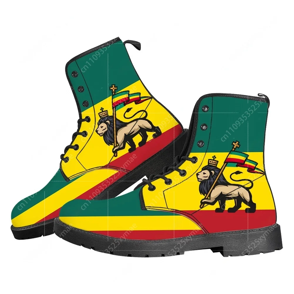 

Повседневные ботинки Reggae Rastafarian Rasta Rastafari Lion Of Judah, мужские и женские ботинки для подростков, модные ботинки, уличная обувь высокого качества