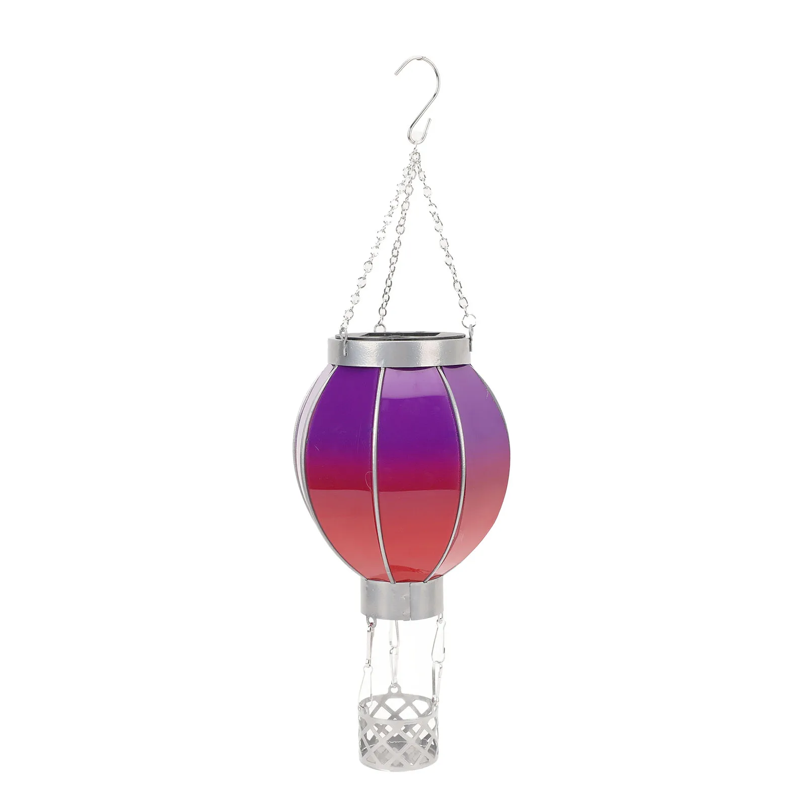 Solar Fire Balloon Lantern Gradient Red Exquisite Decorative Fire Balloon Solar Lights for Patio Yard Garden Pathway Porch Holid