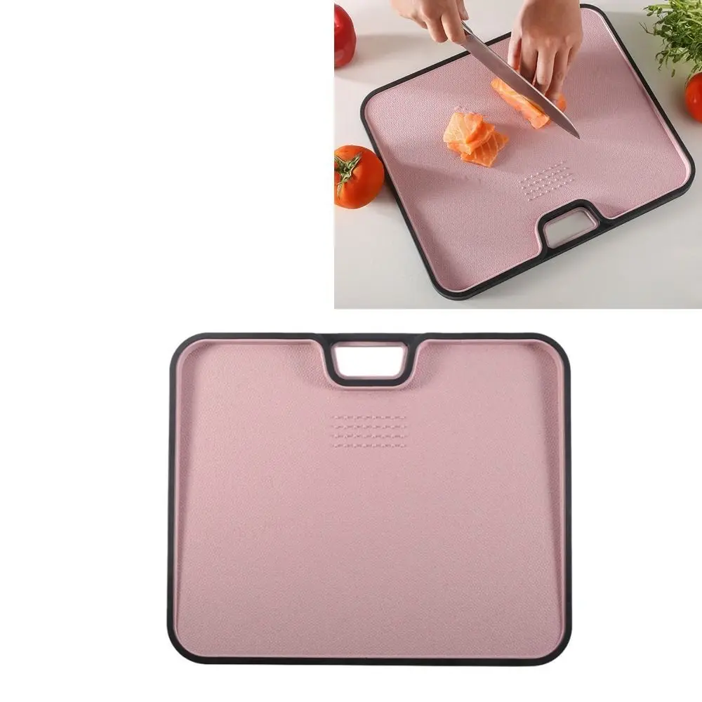 Plastic Cutting Board Double Sided Use Blue Pink Chopping Board Non Slip Convenient Plastic Chopping Board Home Cooking