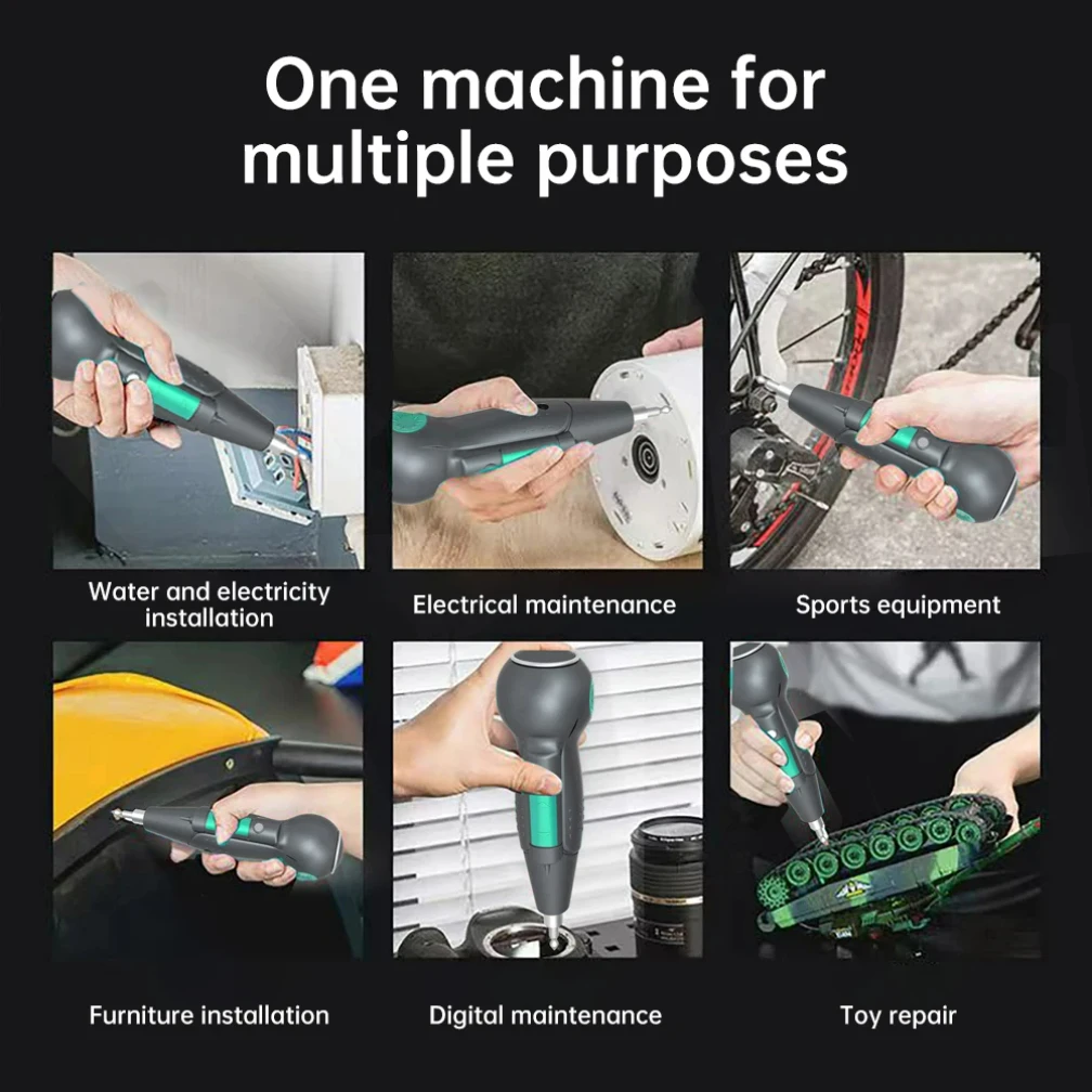 Portable Mini Electric Screwdriver 3.6V DC Cordless Auto Screwdriver Hoist Handle Power Tool Set 2025 new