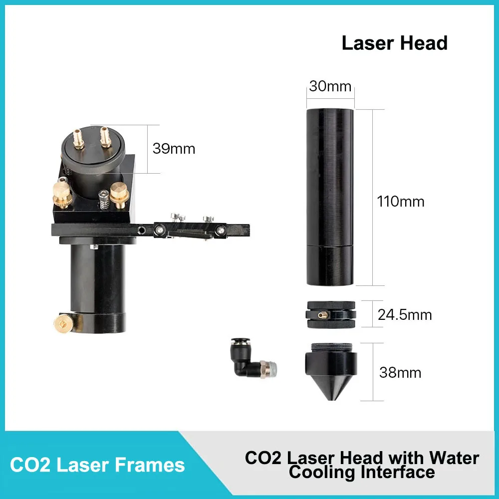 CO2 Laser Frame Mirror Holder Lens Tube Laser Head Gas Nozzle Hardware Accessories Engraving Machine Accessories