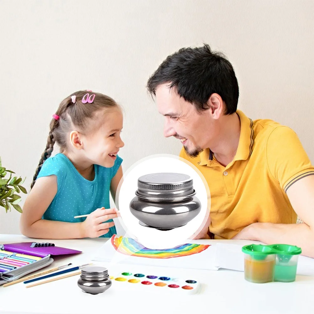 

3pcs Oil Pot Stainless Steel Brush Wash Container Removable Lid Painting Brush Cleaning Watercolor Pen Washer Metal Bucket