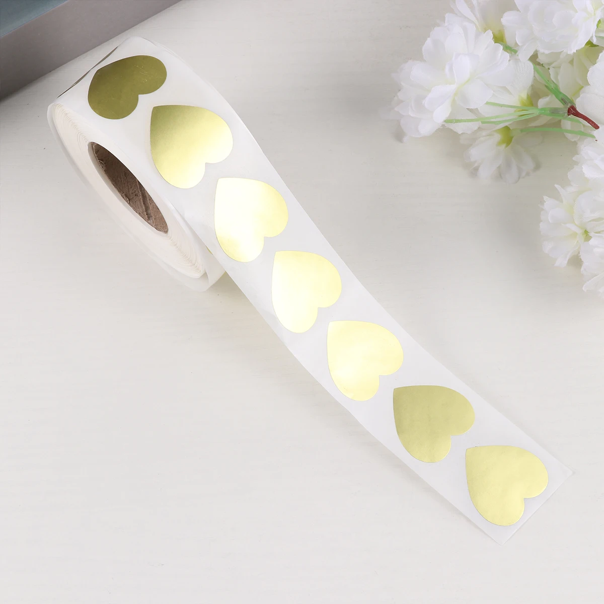 

500pcs Red Heart Shape Seal Labels Self-Adhesive For Diy Bag Cake Boxes Notebooks Sealing Stickers Heart Sealing