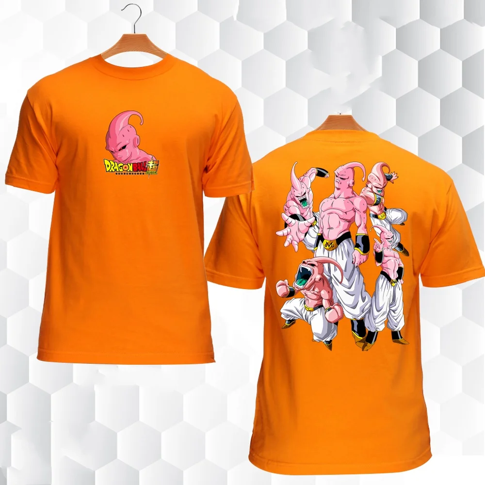 

Мужская футболка с принтом-коллажем персонажей Dragon Ball Z Majin Buu, летняя коллекция 2026, хлопок, оверсайз, дышащая, повседневная, с коротким рукавом