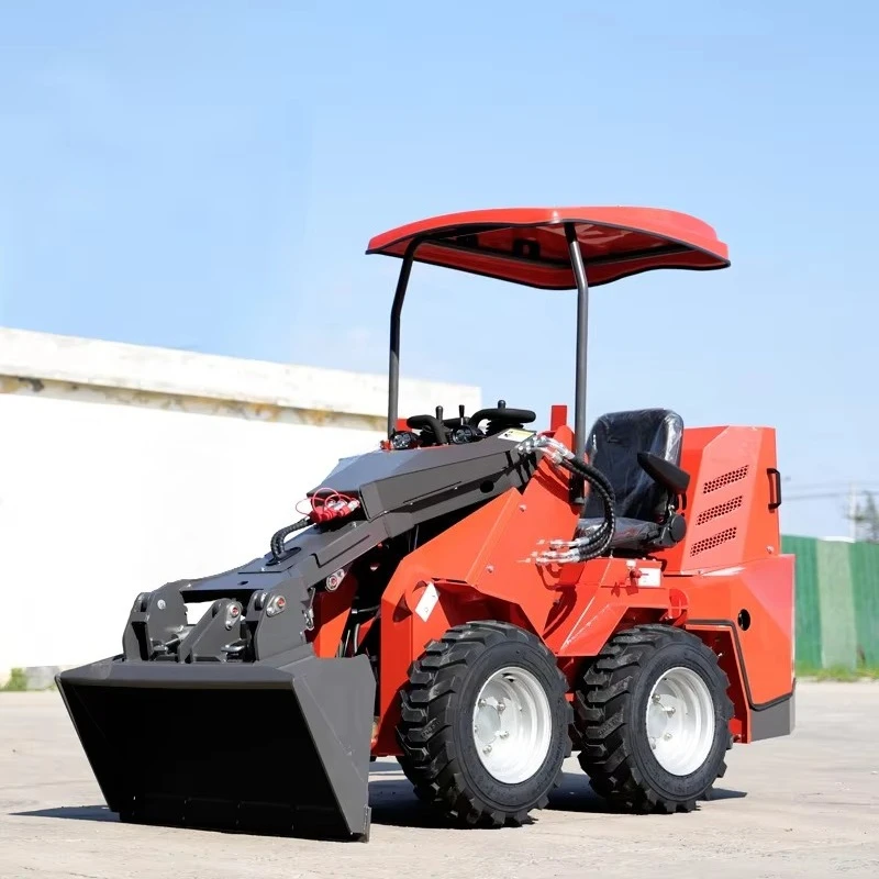 Mini Skid Steer Loader Manufacturer Multifunctional Work Skid Steer Mini Forestry  Wheel Loader for Sale