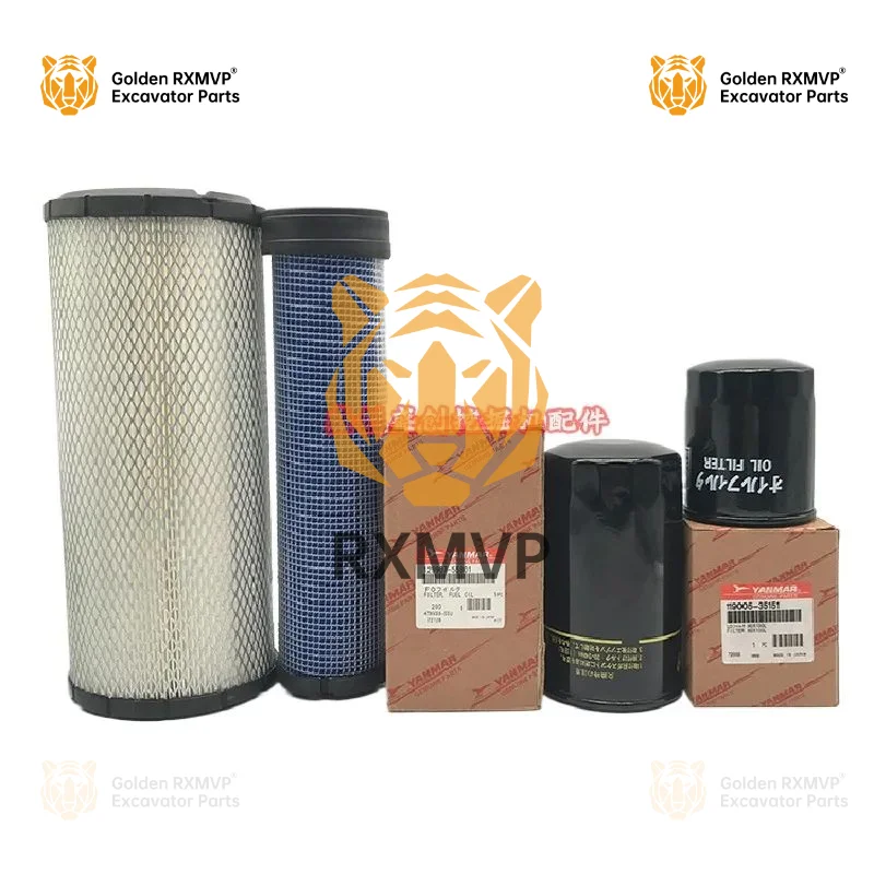 For Doosan daewoo dh dx 60-7 80g yanmar VIO engine oil filter, diesel air filter, excavator accessories