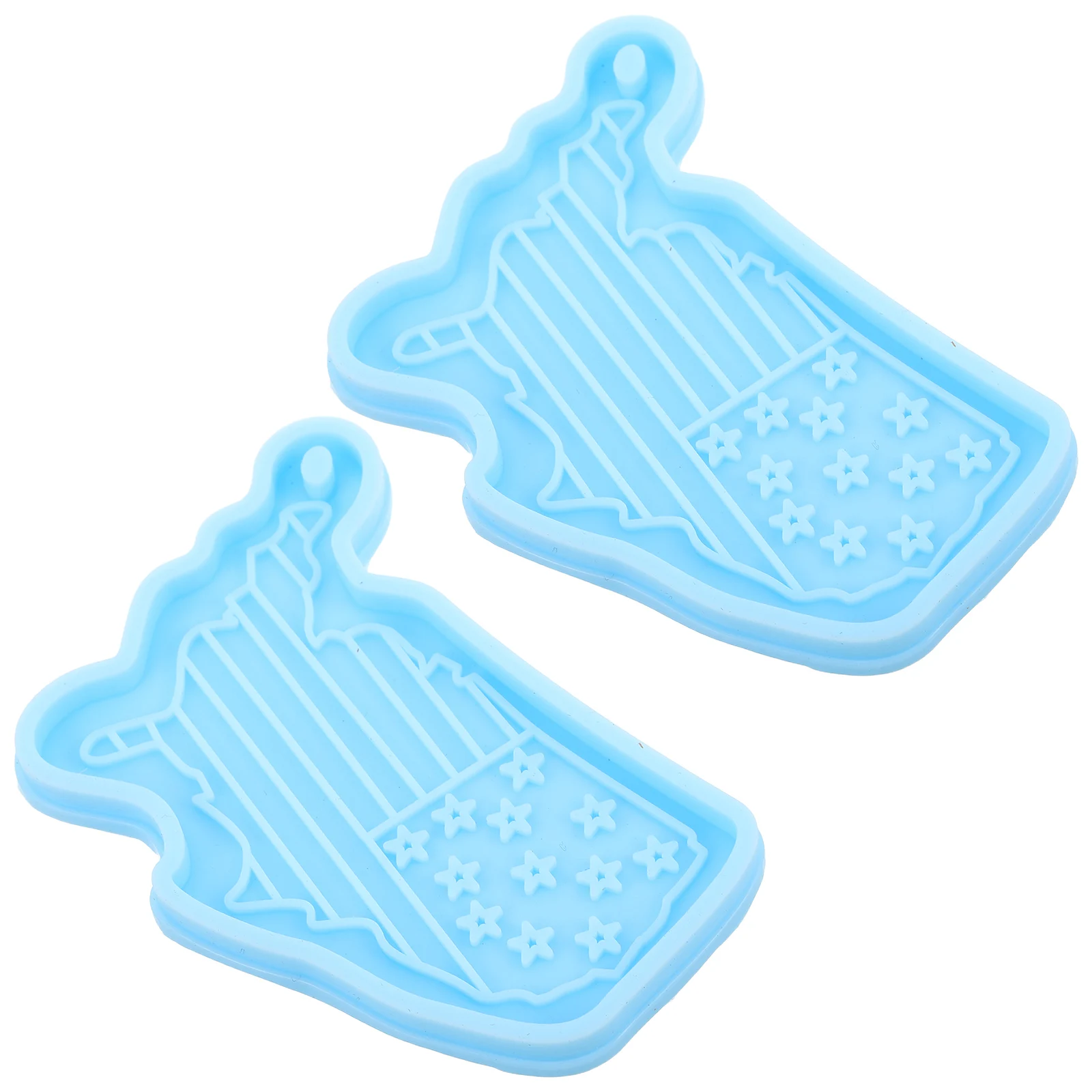 

2 Pcs Map Silicone Mold Chocolate Molds Baking Mold/cake Independence Key Chains