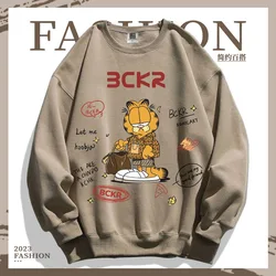 Cartoon Garfielded Printed Hoodie Fashion Garfields Cat Pullovers Oversized Sweatshirts  for Men Women Streetwear Tops Clothes