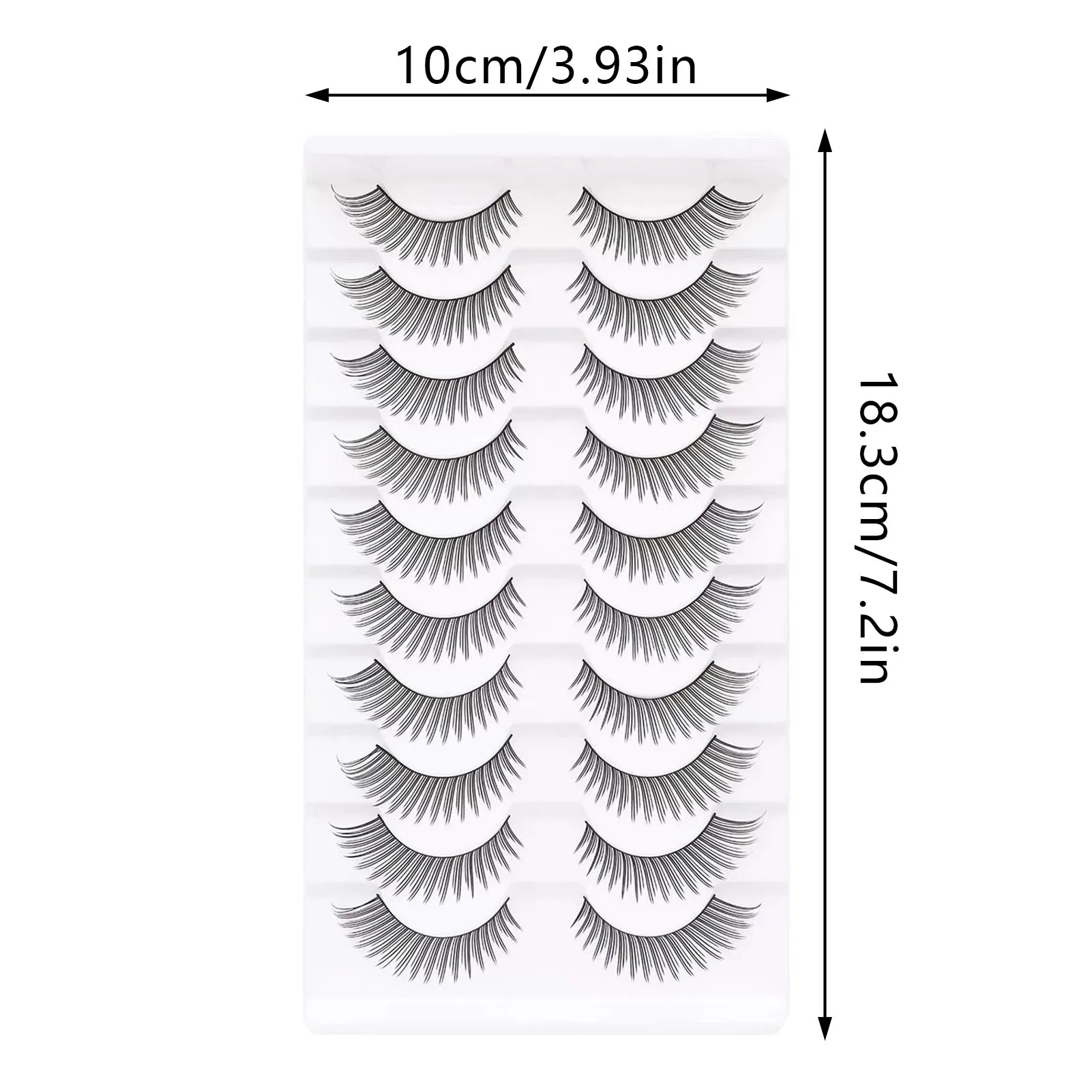 10/5 paia ciglia finte naturali sottili strisce incrociate ciglia manga anime ciglia finte strumento di trucco cosplay