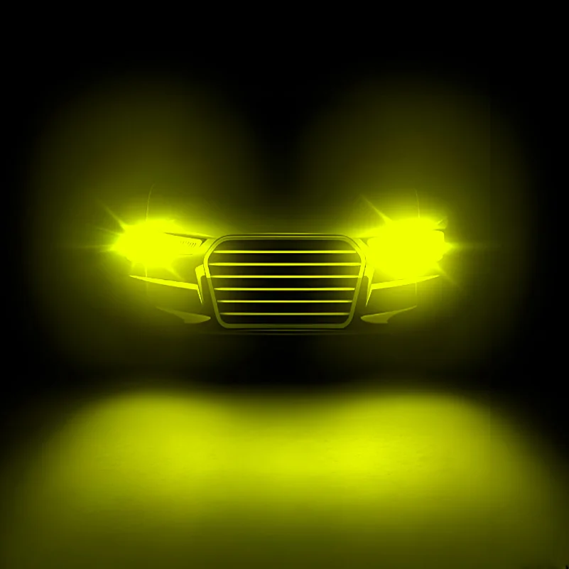 車用LEDヘッドライトランプ 3色変更可能 バルブ ホワイト ゴールデンイエロー 明るいランプ H1 H4 H7 H11 HB3 9005 HB4 9006 9012 H8 H16