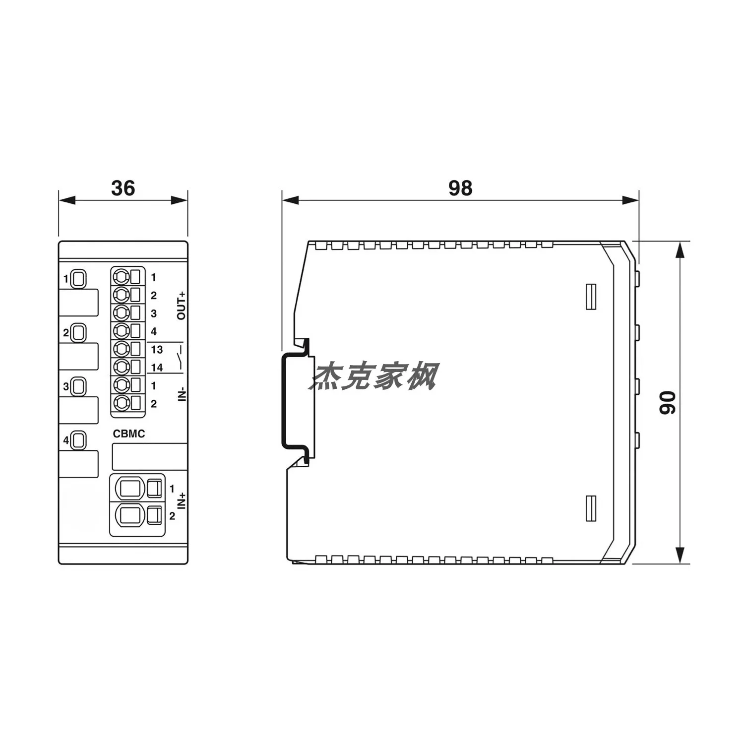 2906032 CBMC E4 24DC/1-10A NO Electronic Equipment Circuit Breaker, Spot