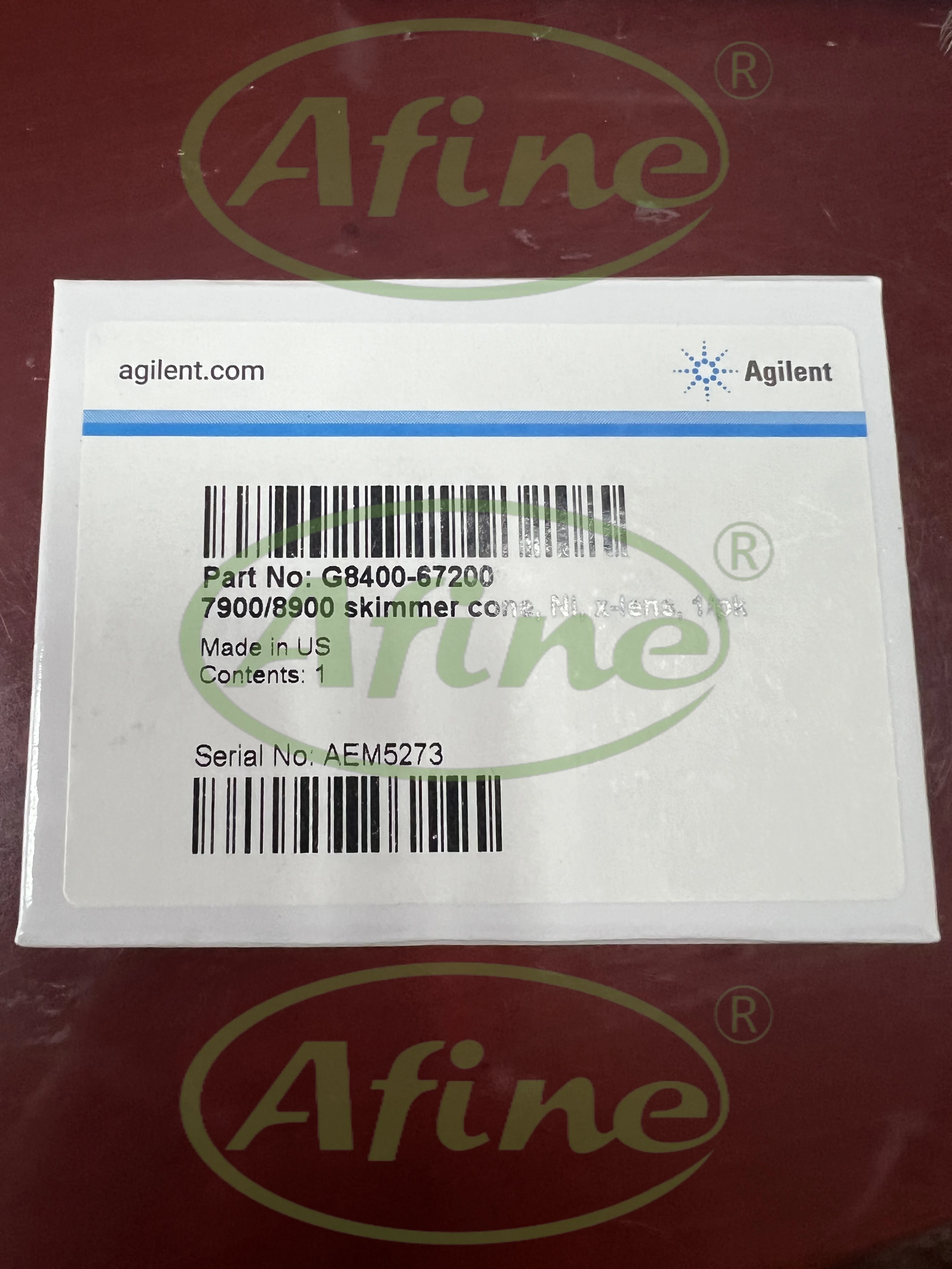 

AFINE Agilent Skimmer Cones for ICP-MS,G8400-67200,x lenses 7900, 8900 ICP-MS, Ni G3280-67040