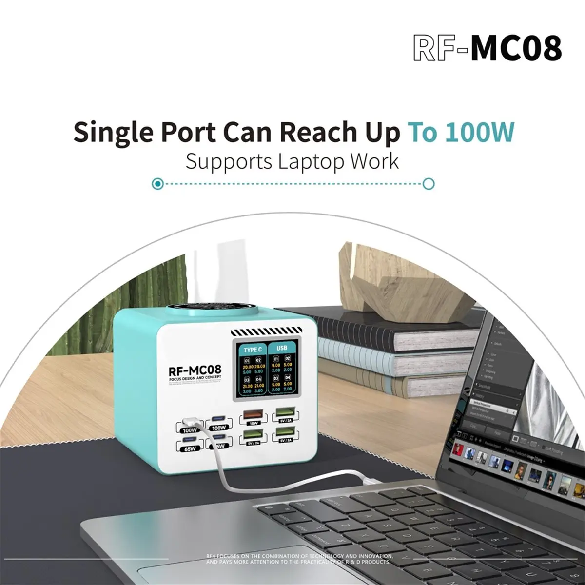 【Charger】 150W Charging Station 100W Single Port USB-C USB-A Multi Port Fast Charger Overload Protection for Laptop EU Plug