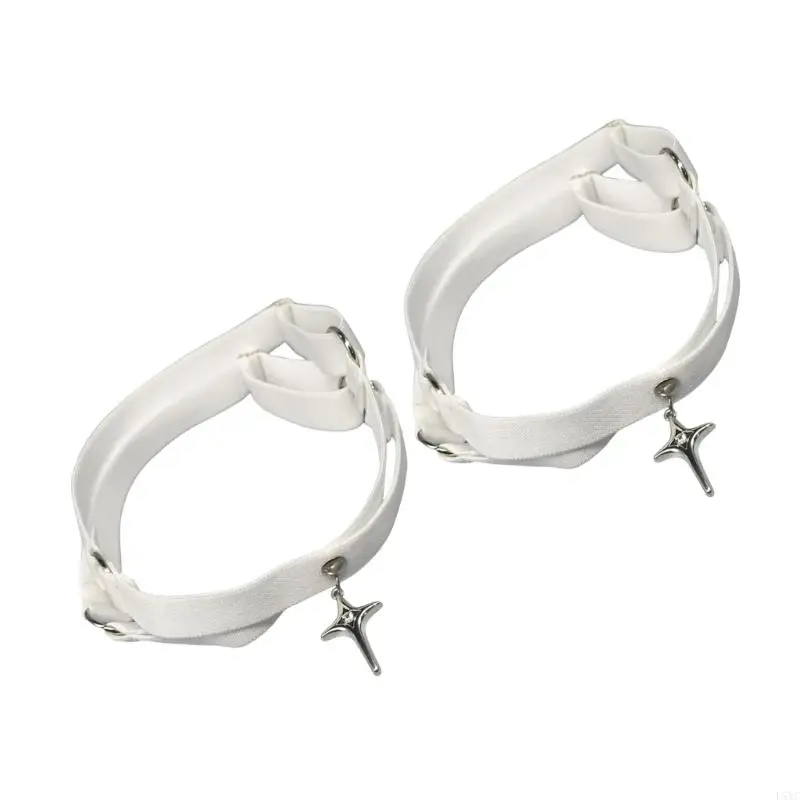 

L5YC 1Pair Adjustable Leg Garter Four Pointed Star Thigh Rings Garter Belt Elastic Thigh Garters Belt for Women Girls