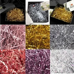 100g Colorful Confetti Shredded Bright Foil Paper Metal Laser Double-sided Crinkle Paper DIY Raffia Shredded Party