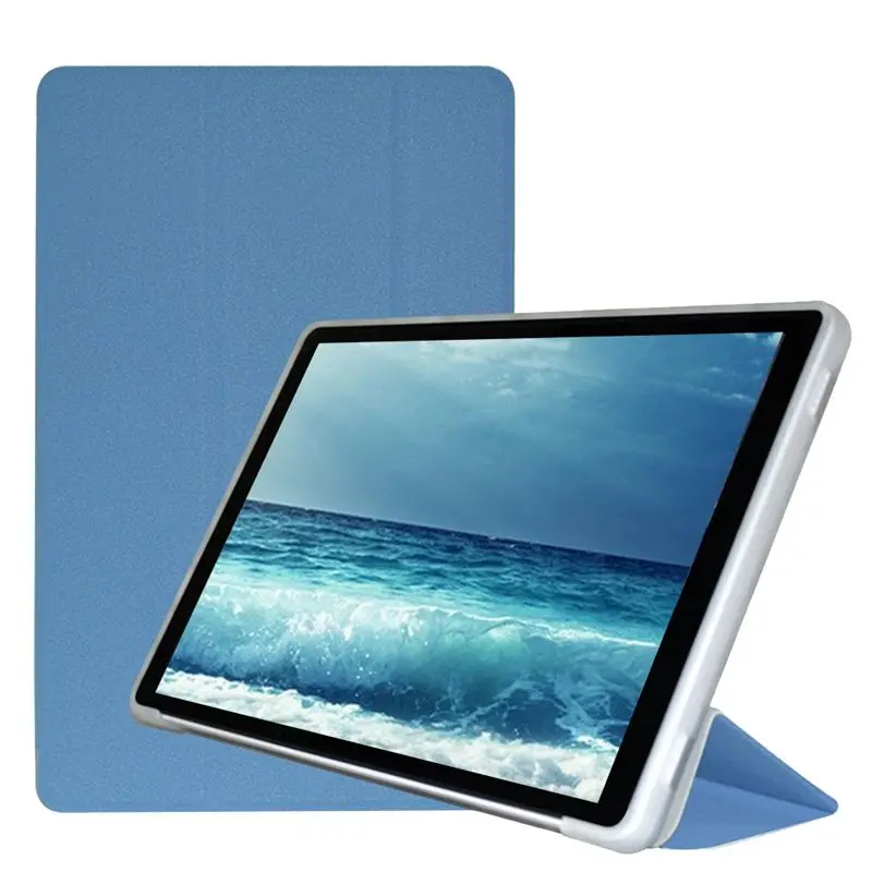 Super Deal -TPU Tablet Stand P26T 10.1In Protection Case For Teclast P26T 10.1 Inch Tablet Ultra Thin PU Leather Blue