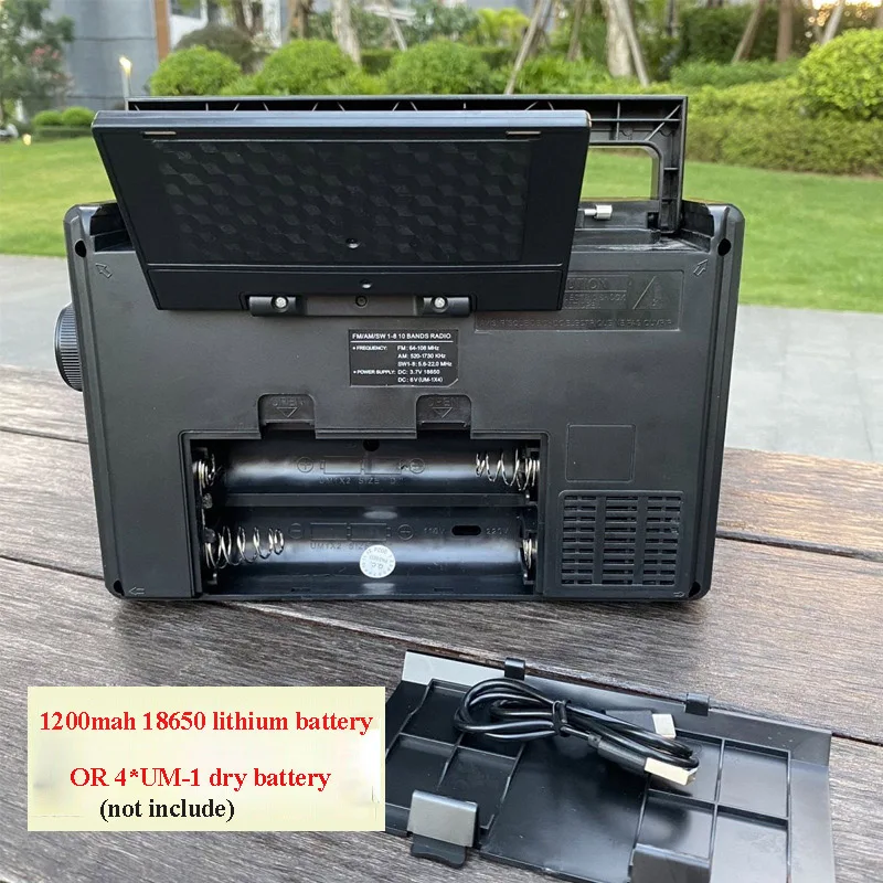 Портативный полнодиапазонный радиоприемник со стабильным сигналом FM AM SW 1-8 Радиоприемник X-BASS Bluetooth Музыкальная шкатулка с RGB-подсветкой TF-карта USB-плеер