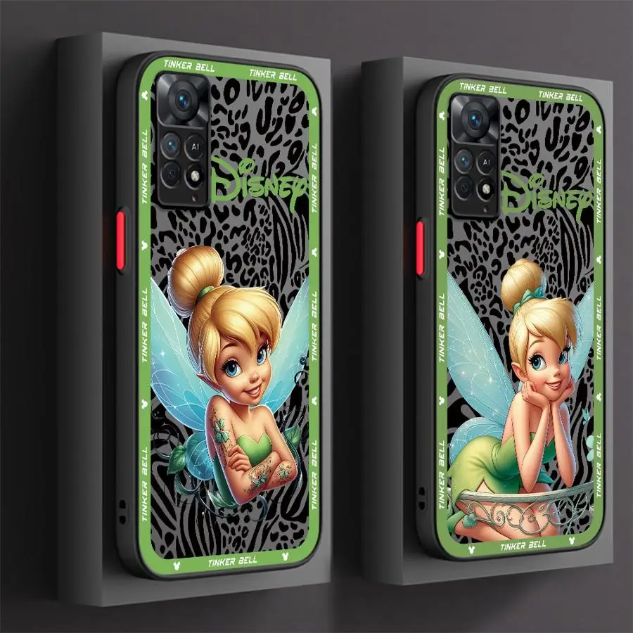 Disney Tinker Bell Phone Case for Xiaomi Redmi Note 11 Pro 5G 12S 11S 12 13 ProPlus 10S 10 Pro 13 5G 7 9 8 Pro 9S Cover