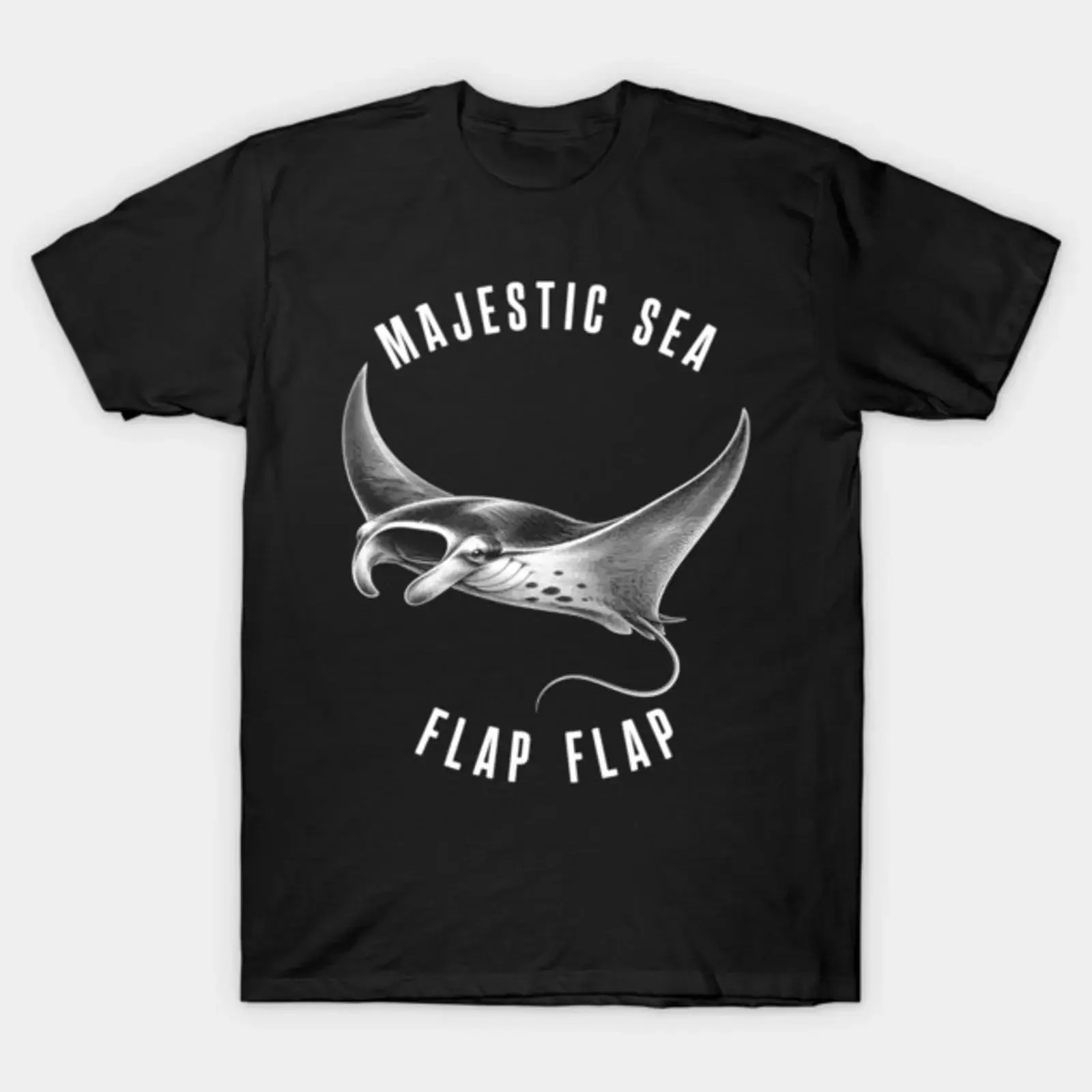 Majestic Sea Flap Manta Ray Humor T Shirt vintage Washed homme Versatile Top For Everyday Wear Breathable Soft designer clothes