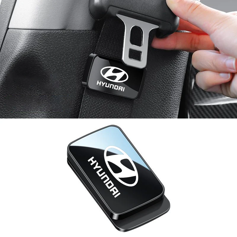 2Pcs Universal Seat Belt Holder Stabilizer Fastener Style for Hyundai i30 i40 ix 35 Coupe Tucson Sonata Elantra Kona Accessories