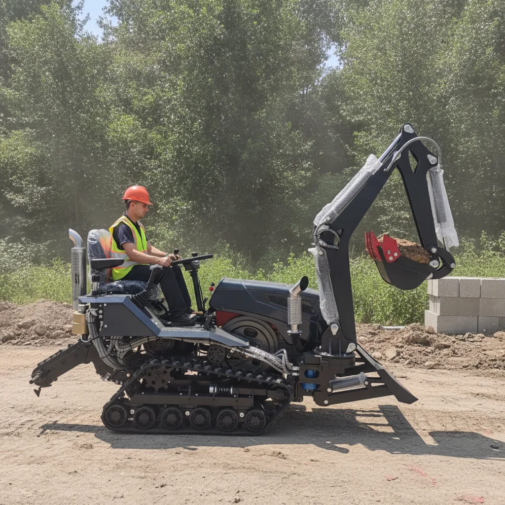 Hot Sale Riding Type Crawler Tractor, Anti-sink Farm Tiller Suitable For Mountain Land, Free Shipping