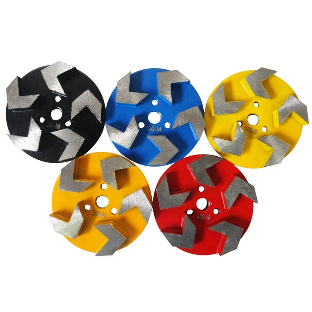 Diamond Magnetic Grinding Plate 3 Inch Concrete Edge Wheel With Sharp Arrow Segments For Rough Floor Epoxy Coating Removal 9PCS