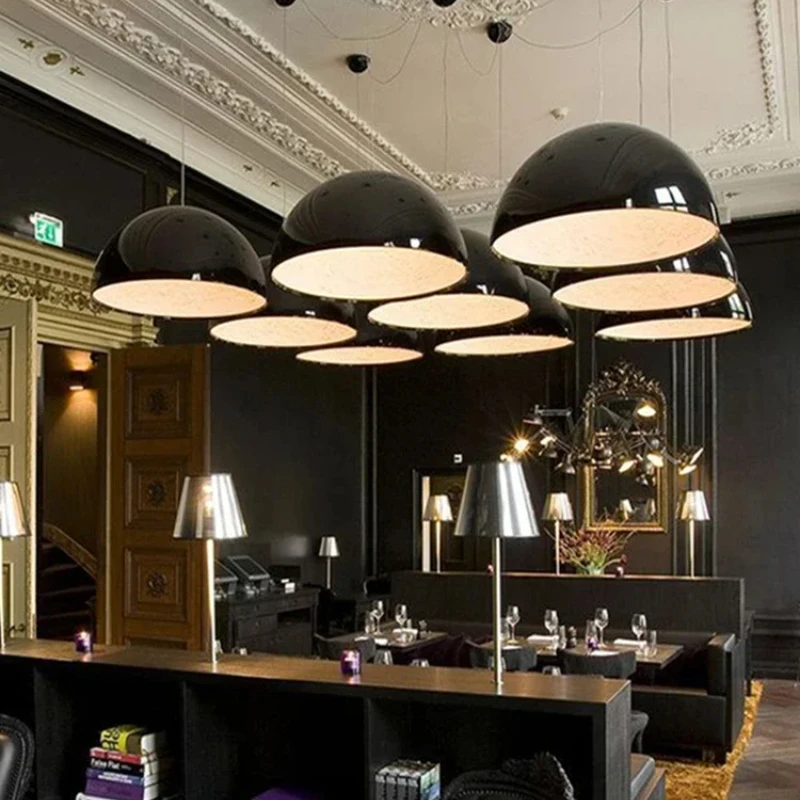 

Simple style Semicircular lampshade Relief sculpture Chandelier lustre Light-emitting diode Ceiling for Bedroom