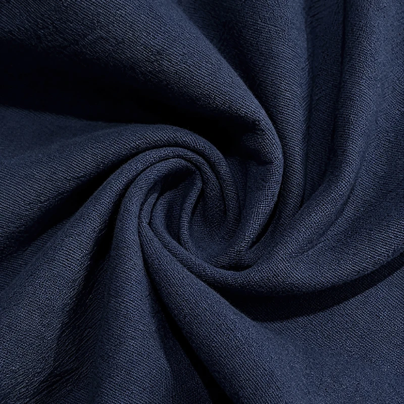 Herren Leinen-Pullover-Hemd Frühling Herbst Lässiges Kapuzen-Oberteil Locker Geschnittenes Langarm-Textilhemd Leichte Freizeitkleidung für Männer – Detail 2