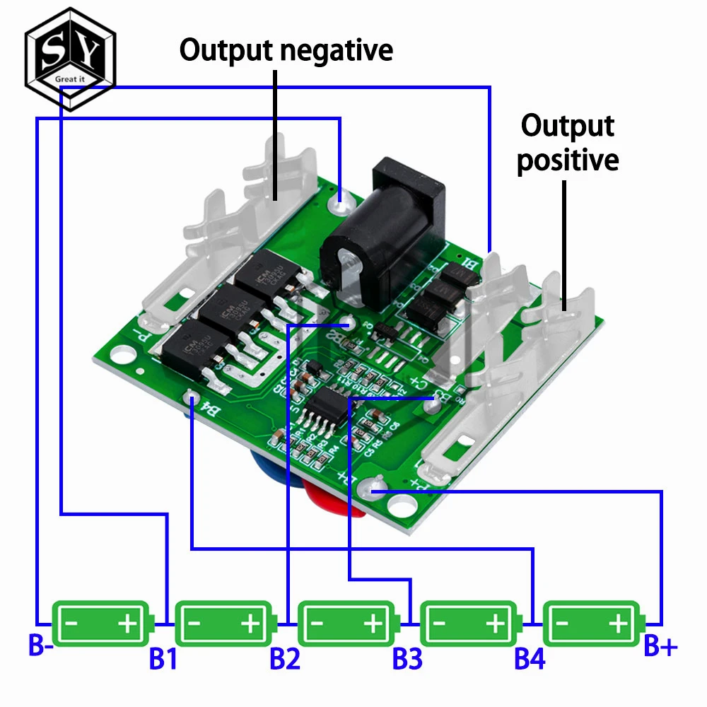 5S 21V 18V 18.5V 20A 3MOS Battery Charging Protection Board Li-Ion Lithium Battery for Power Tools