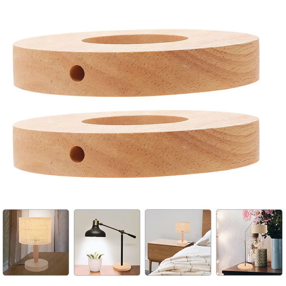 

Набор из 3-х деревянных оснований для ночников: круглые основания из массива дерева, гладкие основания для настольных ламп, подставки для ночников для спальни и гостиной