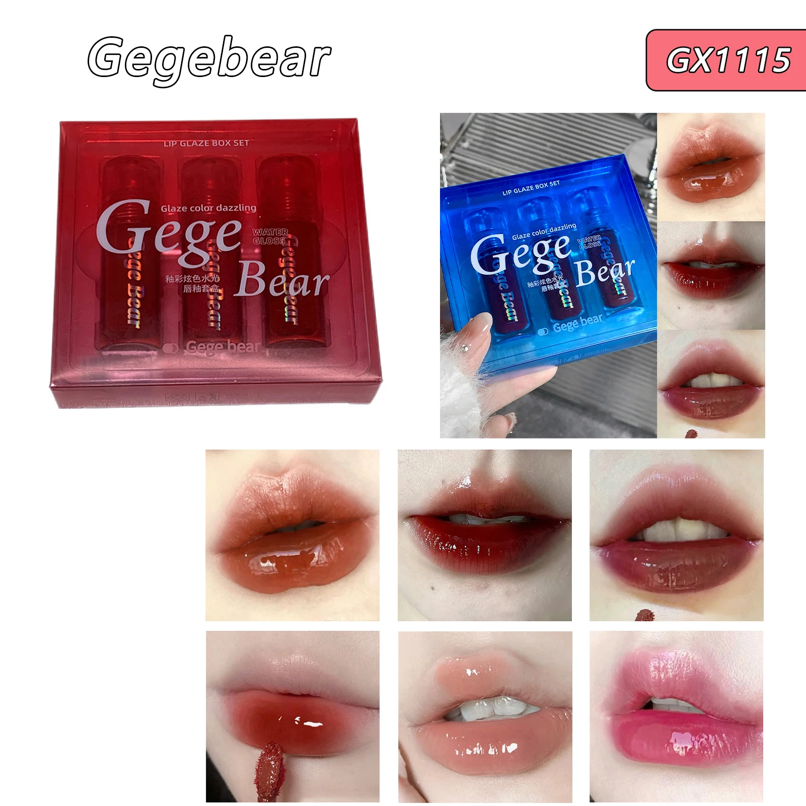 Lip Tint Vlek Set Levendige Kleur Hydraterende Natuurlijke Plurpende Lipgloss Set Voor Dagelijkse Lip Make-Up