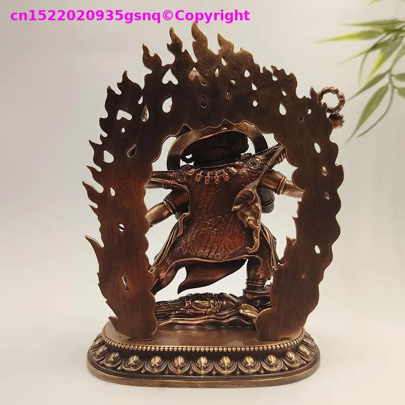 Buddhist supplies articles copper buddha statue Six-armed Maha kala datsar  Shadbhuja Mahesvara Buddhist offer sacrifices