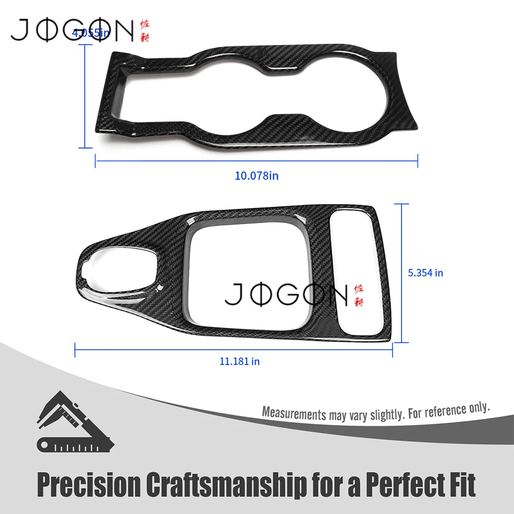 2Pcs Carbon Fiber Car Interior MT Center Gear Shift Panel Water Cup Strip Trim Accessories For Lotus Emira V6 2022-2026 RHD LHD