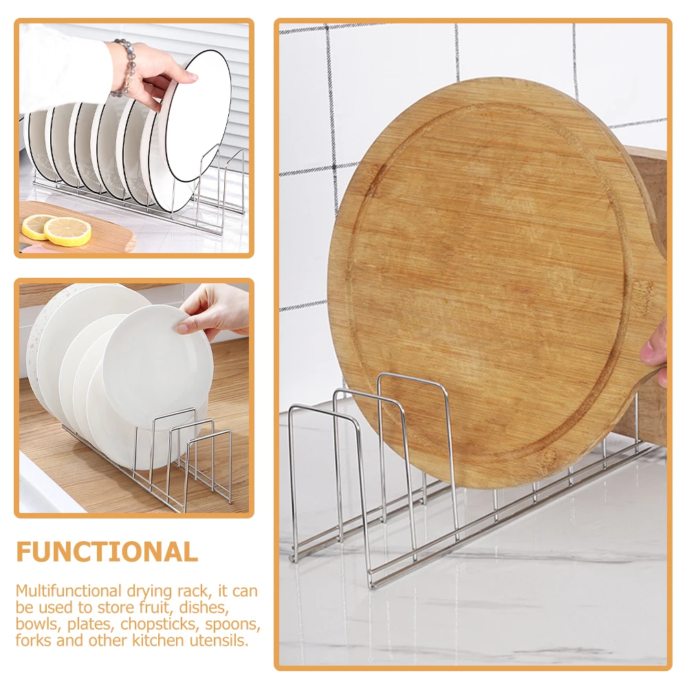 

2Pcs Stainless Steel Kitchen Dish Drying Rack Multifunction Storage Rack Practical Kitchen Organizer Countertop Dish Holder