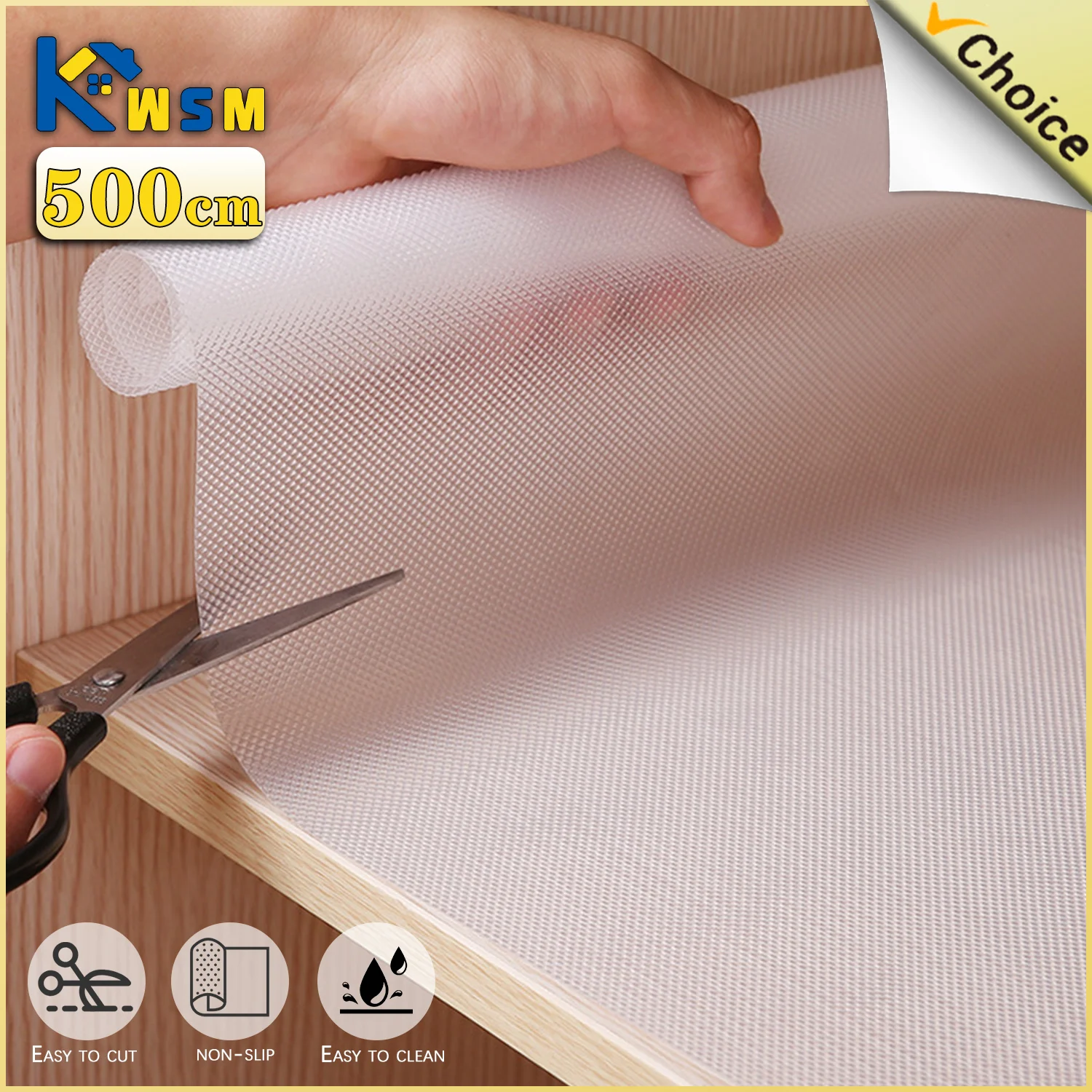 5m Reusable Drawer Liner Washable Dustproof Non-slip Mat Kitchen Cabinet Mat Refrigerator Non-slip Liner Shelf Paper