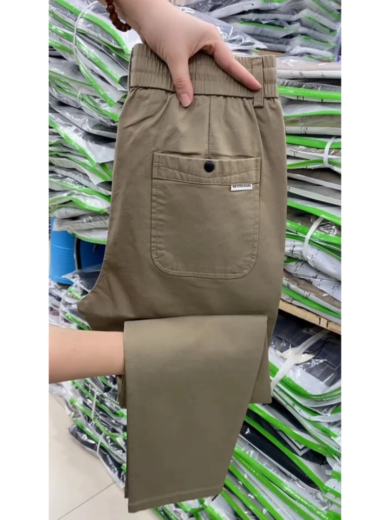 

Spring New Business Casual Straight Leg Pants Men's Fashionable All-Match High-Quality Elastic Long Pants Youth Slim Straight...