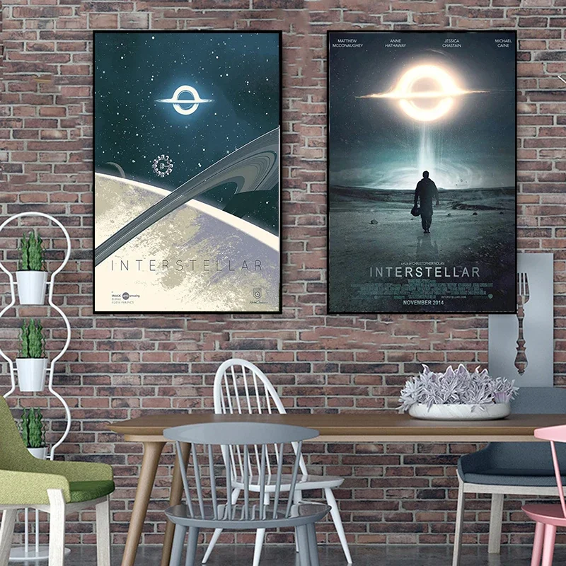 بين النجوم المشارك حائط لوح رسم الديكور صور الفيلم الملصقات والمطبوعات الرسم على لوحات القماش الجدارية ديكور غرفة المنزل
