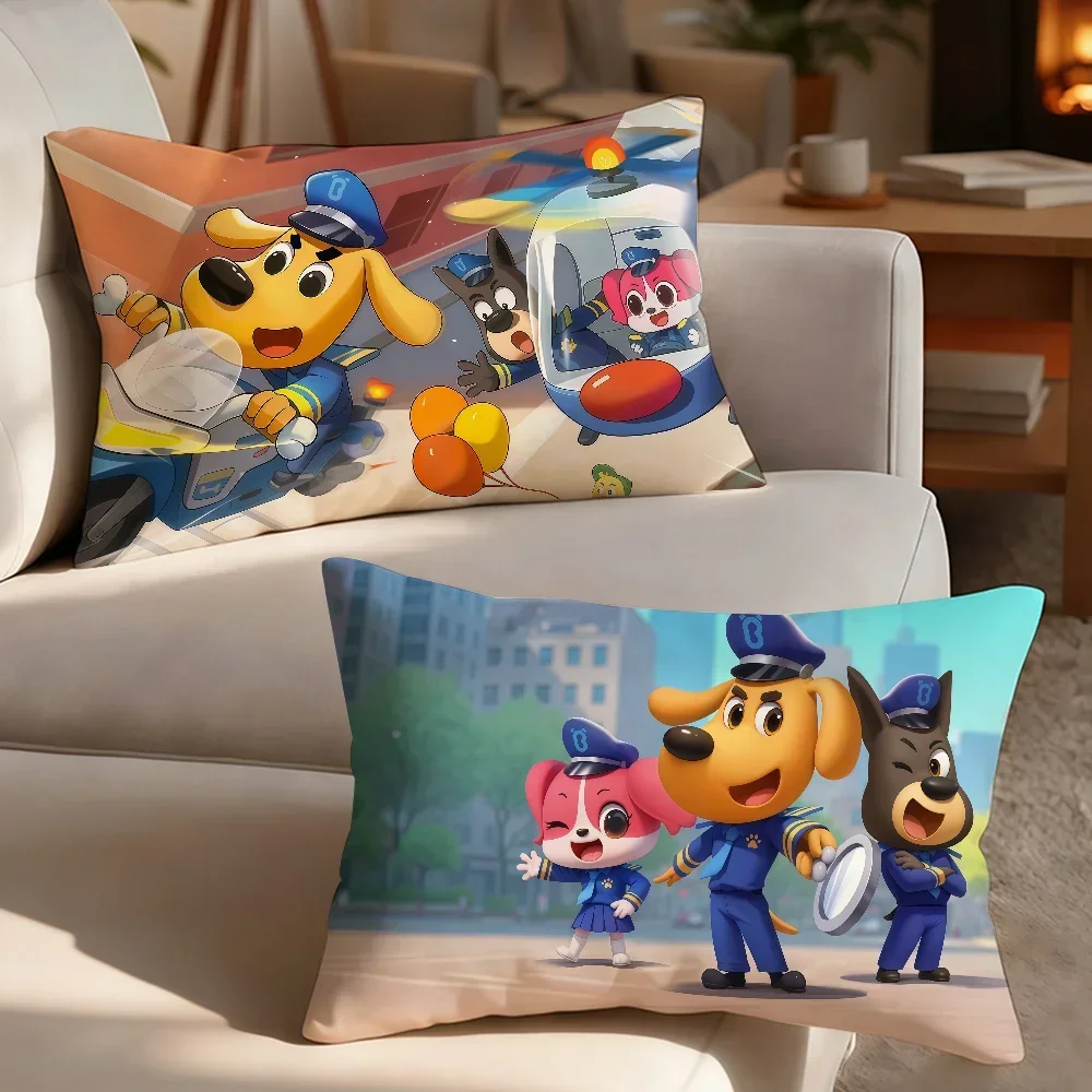 Cartoon S-Safety S-Sheriff L-Labrador Pillow Case Suitable For Decorating Homes Bedrooms Children Room Sofas And Other Places