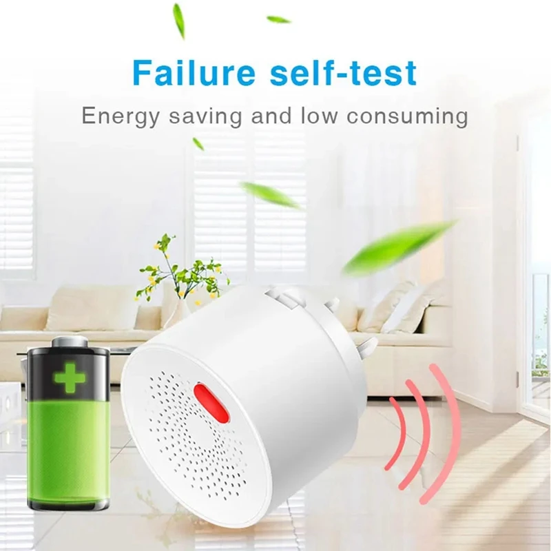 Tuya Smart Wifi Natural Gas Sensor Combustible Coal Gas LPG Gas Leakage Alarm Detector Fire Security Smart Life US-Plug