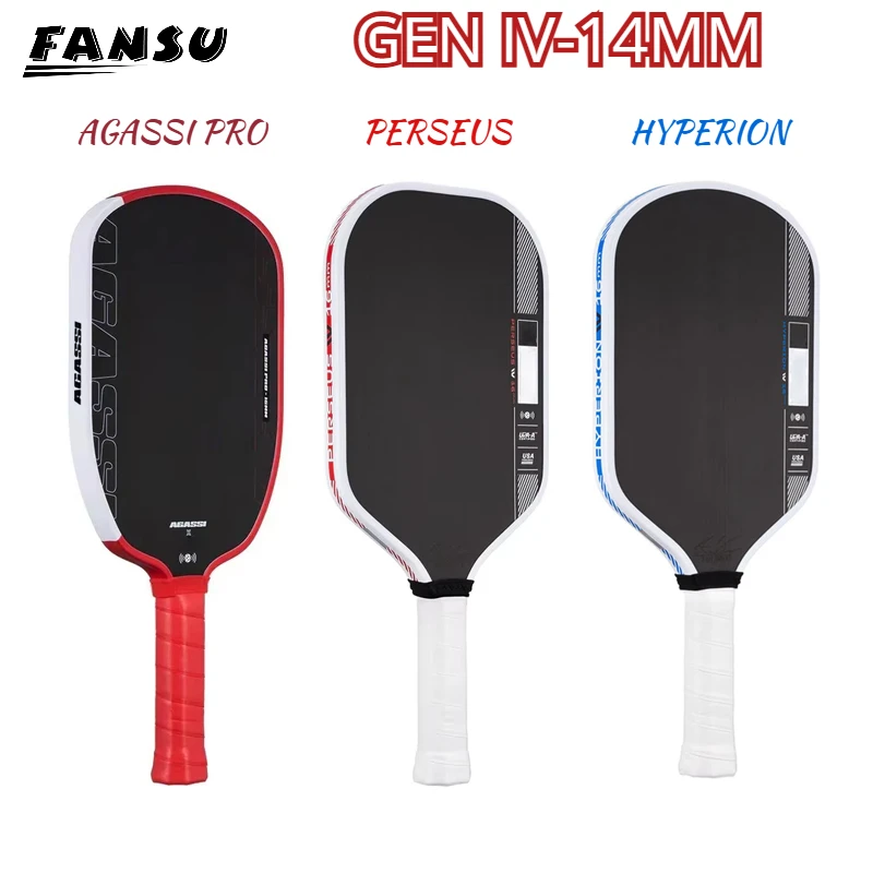 

14 мм Agassi Pro IV Pickleball Paddle GEN 4 TFP Foam Core T700 Ракетки из углеродного волокна Preseus Pickleball увеличивают вращение и управление