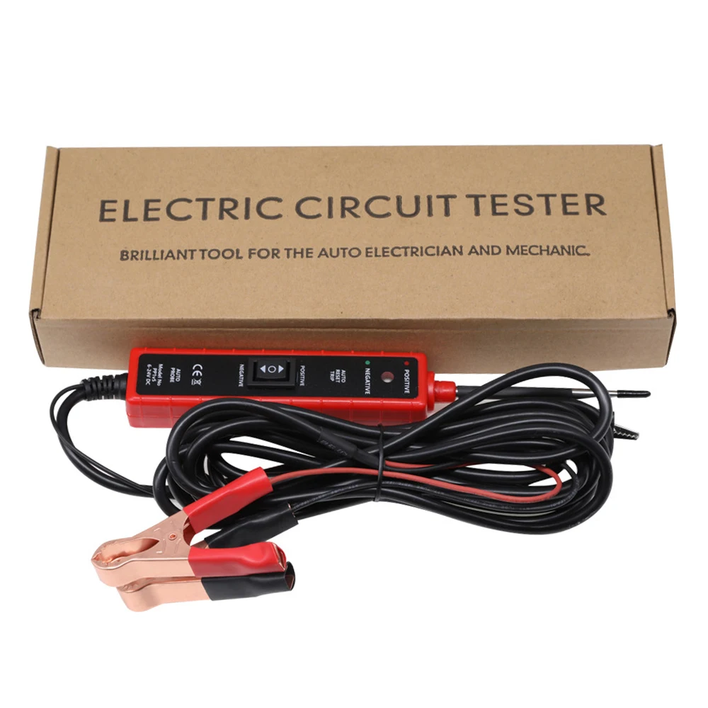 Aermotor Car Electrical Tester EM285 Probe Detector Automotive Electric Circuit Tester Multi-functions Test Lead 6-24V DC