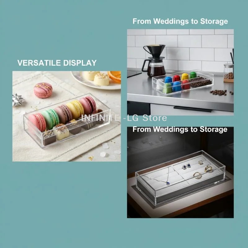 Thickened Rectangular Acrylic Storage Box High Transparency Food Gift Packaging Plant Landscaping Transparent Box