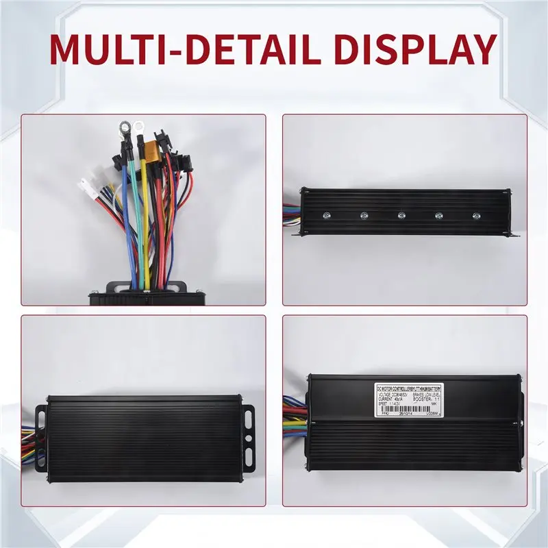 

NEW HOT In Stock-Universal 36/48V/52V Brushless Controller For E-Bikes And E-Scooters, 40A 1500/2000W, Sine Wave