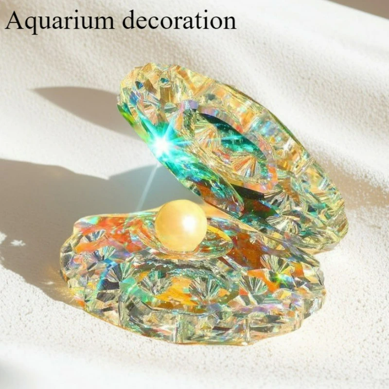 

Украшение для аквариума Светоотражающая хрустальная ракушка Раковина с жемчугом Ловец Солнца Украшения для аквариума Хрустальная фигурка
