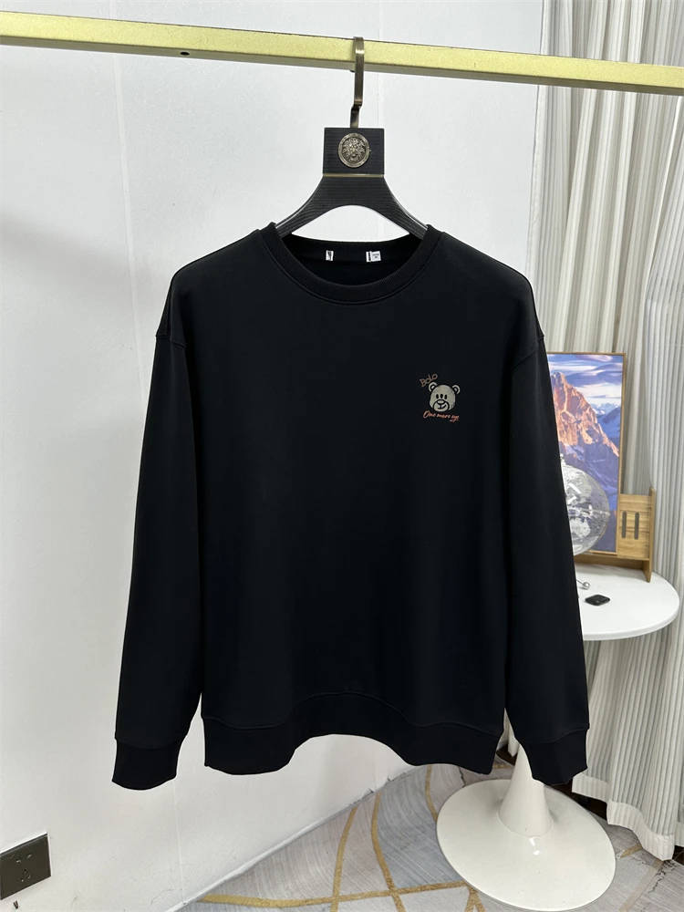 

Мужской свитшот свободного кроя с длинными рукавами и круглым вырезом из смесового хлопка, модная осенняя одежда, повседневная удобная уличная одежда