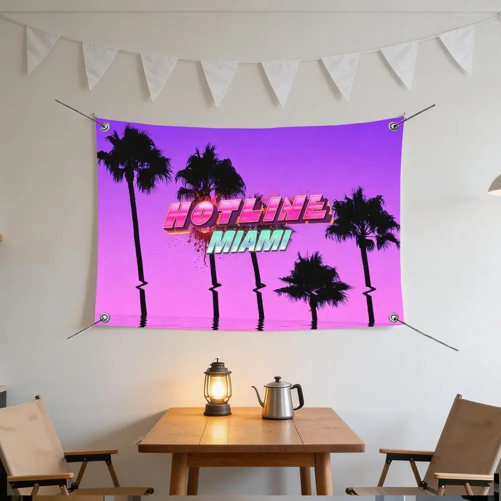 Game Action Retro Hotline Miami Series Flags Specialized for indoor and outdoor home decorations outdoor camping and bar parties