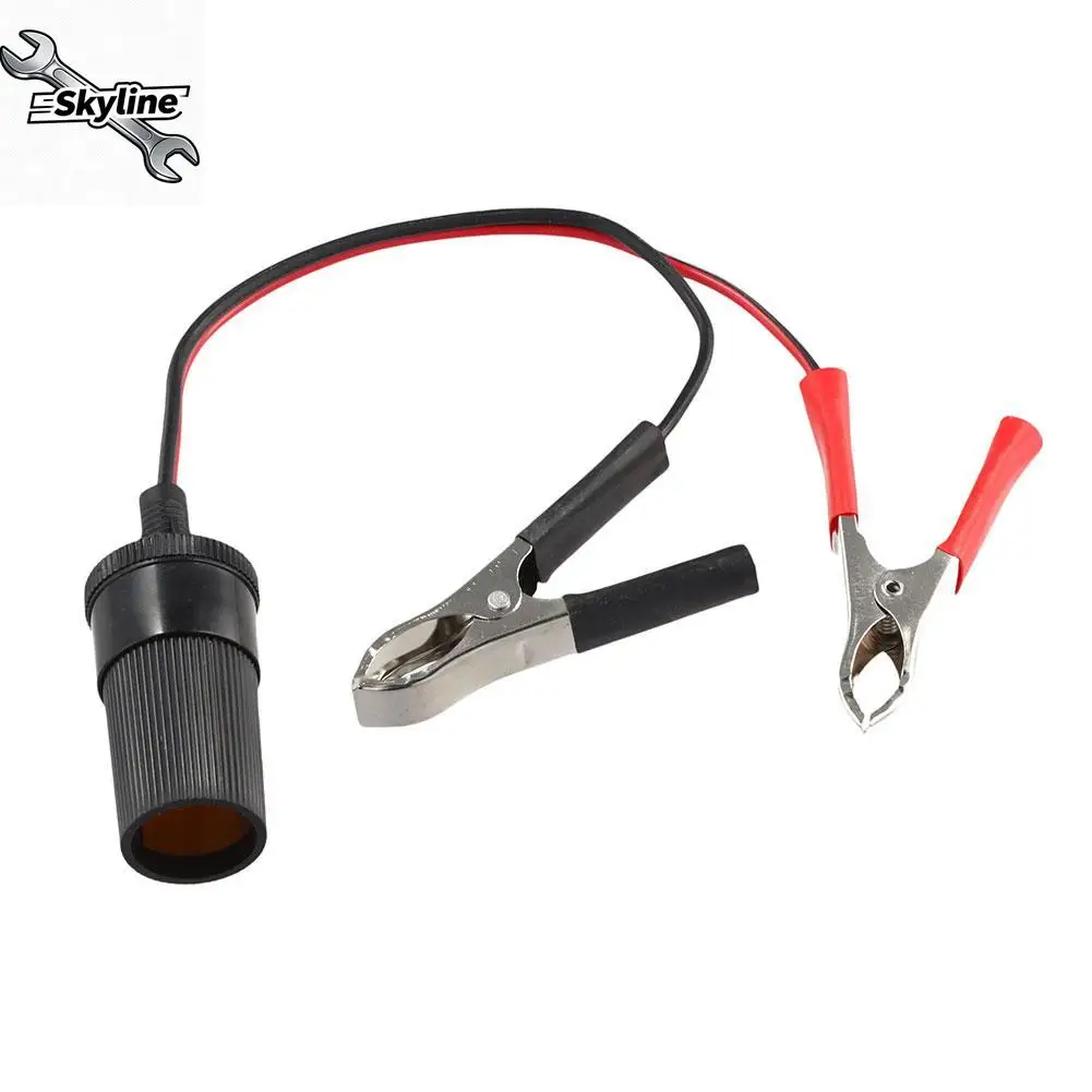 Car High Power Pure Copper Battery With Clip To Cigarette Lighter Female Socket Volt 12/24V 220W Car Socket Plug Car Accessories
