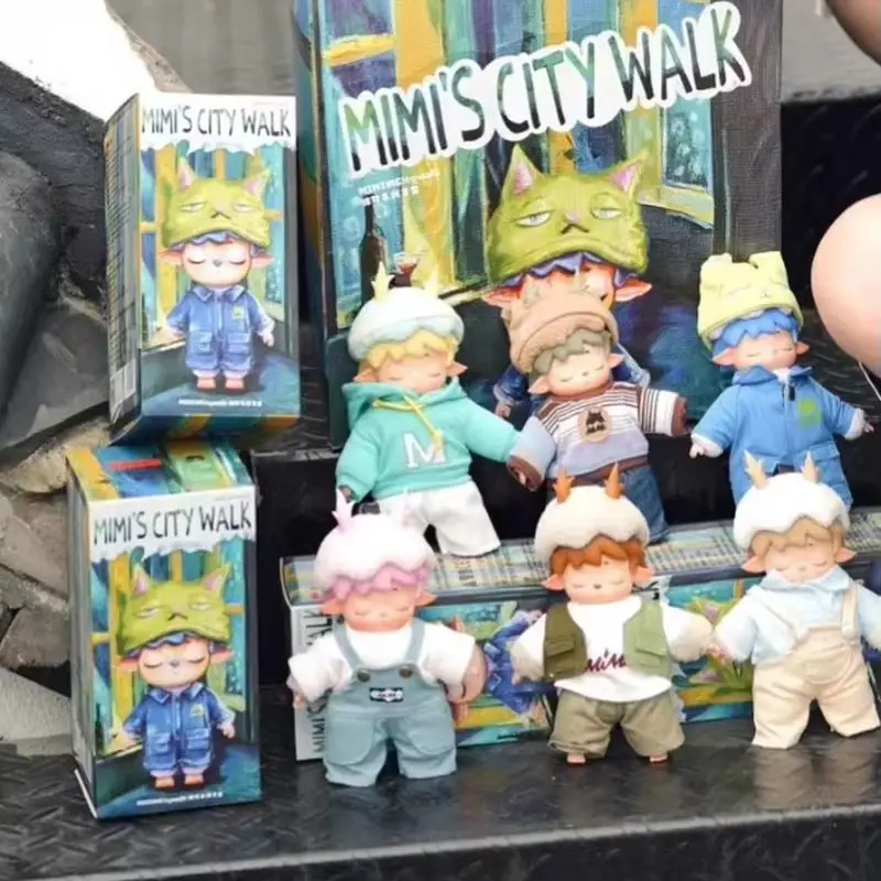 

Серия Mimi Citywalk, настоящая милая экшн-фигурка, игрушки, кавайные аниме-фигурки, мультяшные куклы, подарочная модель-сюрприз для коллекционеров, фанатов